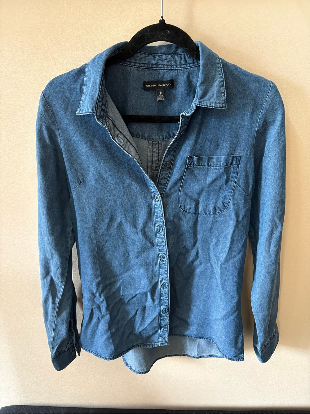 Silver Jeans Co. Denim Button-Up Shirt  - cowboy western rodeo - size small